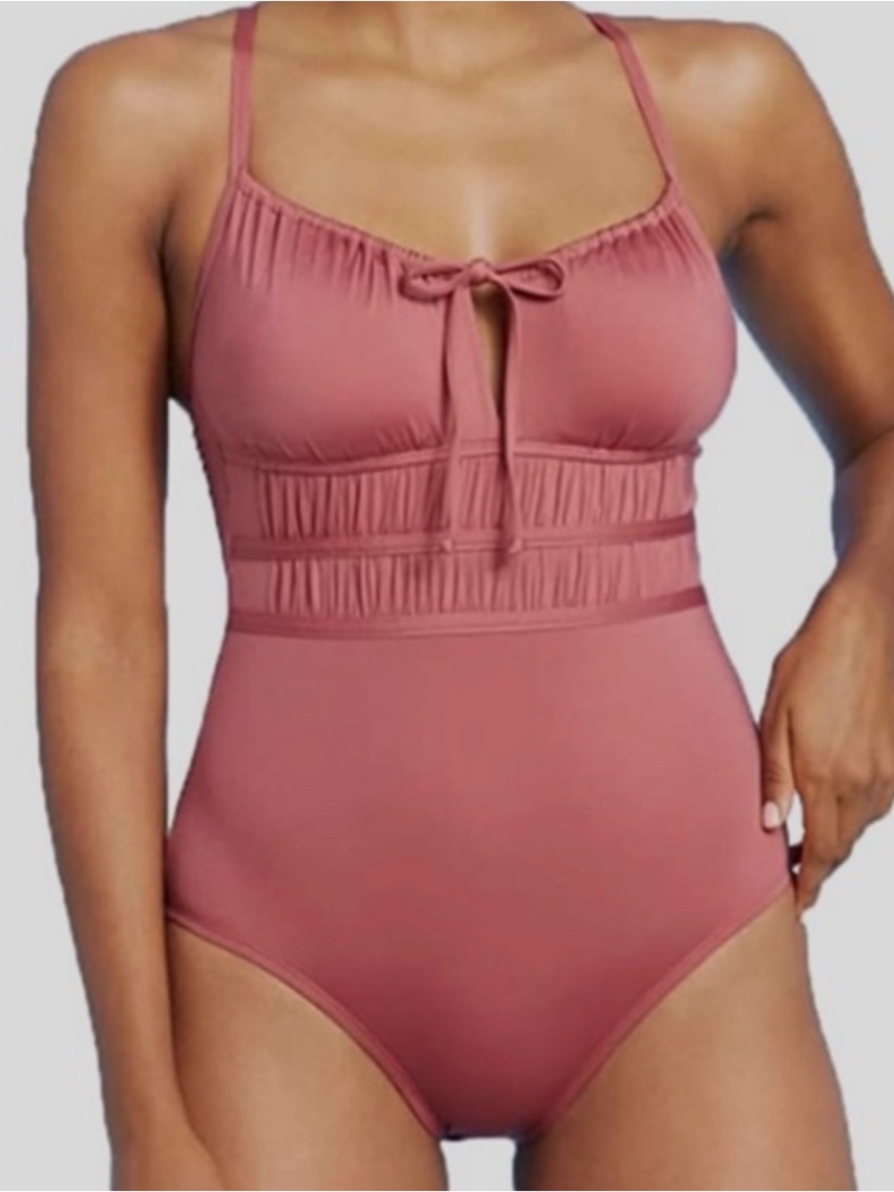 One-Piece Swimsuit in Dusty Rose